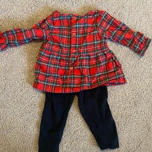 Carter's Red Plaid Baby Outfit